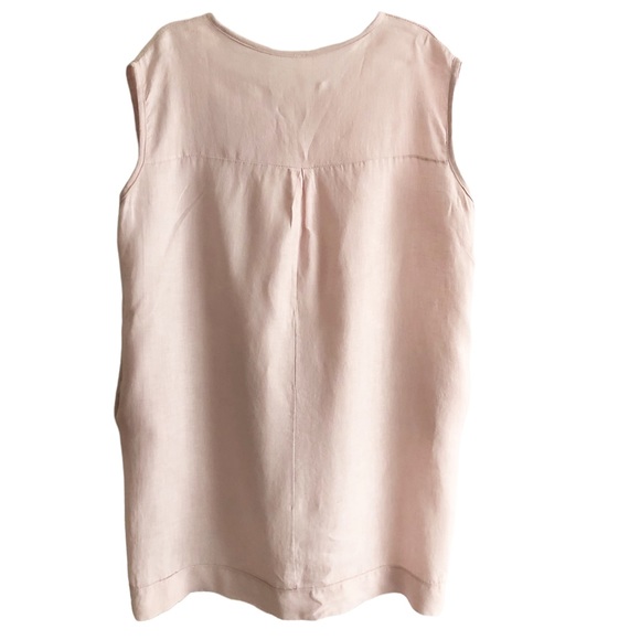 My Luna Italian Pale Pink Linen Sleeveless Dress XL - Picture 2 of 6